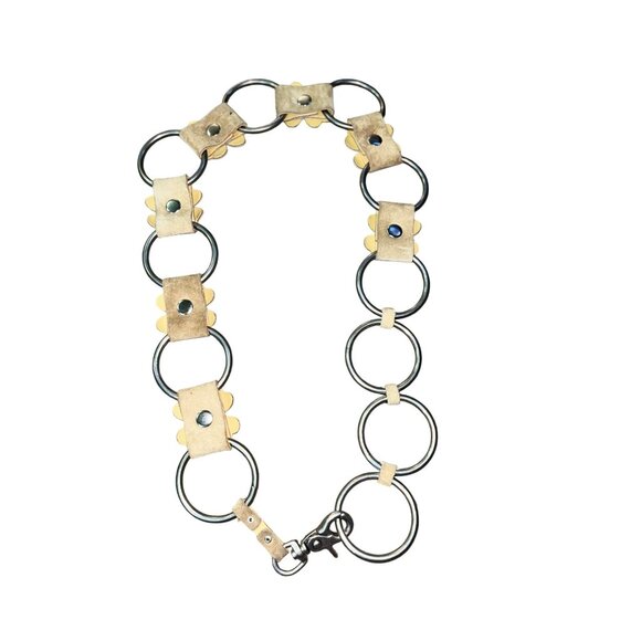 Retro Hippie Floral Suede Chain Belt Boho Festival Western Used Womens   38” - Picture 10 of 16